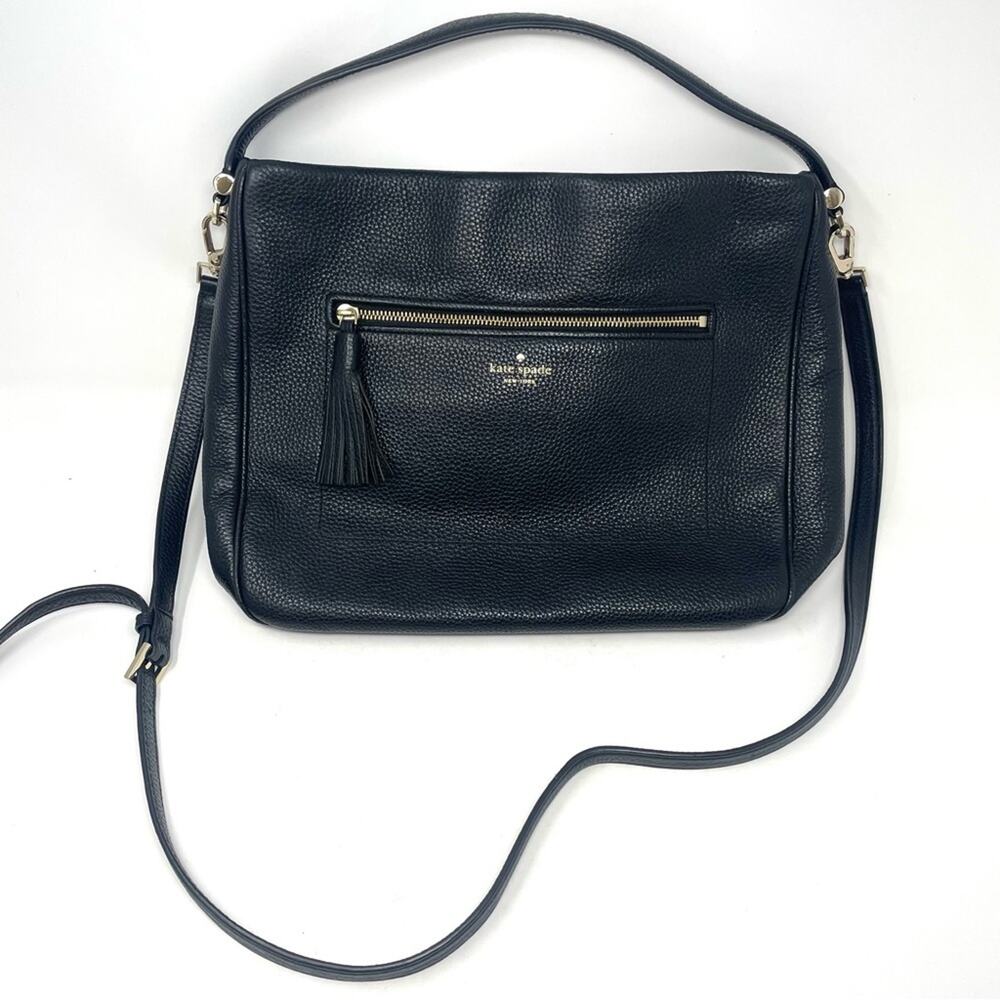 Kate Spade New York Michaela Chester Street Crossbody Tote Bag in Black Leather - Picture 4 of 13
